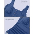 thumbnail image 4 of Charmo Scalloped Ribbed One-Piece Tummy Control Swimsuits for Women Button-Down Bathing Suit, 4 of 9