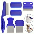 thumbnail image 1 of 6-Pack Deluxe Flea Comb Set - Flea Combs for Efficient Pet Grooming - Suitable for Small, Medium, and Large Dogs and Cats, Eye Comb for Removing Ticks and Fleas, Blue, 1 of 5