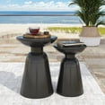 thumbnail image 3 of DUOSONG Metal S/2 End Table Black Iron Garden & Outdoor Outdoor & Patio Furniture Outdoor Tables, 3 of 11