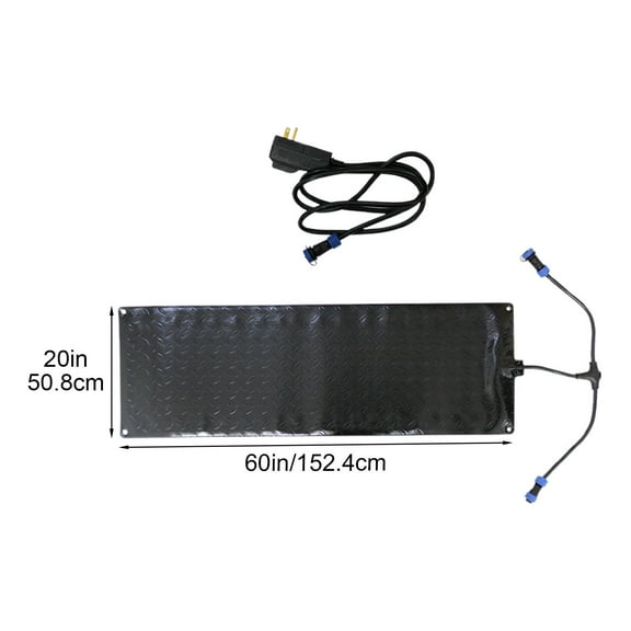 Heated Snow Melting Mats For Outdoor Walkways, Heat Track Mats,Non-Slip Rubber Heated Ice Melting Mats With 10Ft Separate Power Cord, Heated Rug For Winter