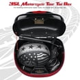thumbnail image 5 of AHR 35L Motorcycle Tour Tail Box Scooter Trunk Storage Lock Carrier Case for Helmet, 5 of 9