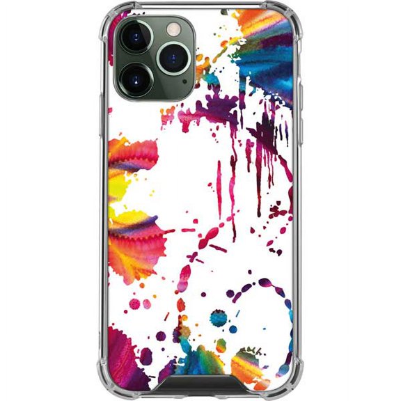 Skinit Abstract Art Chromatic Splatter White iPhone 12 Pro Clear Case