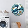 thumbnail image 7 of ZXCXRQFa Waterproof Sea Turtle Underwater Wood Wall Clock Silent Non-Ticking Kitchen Desk Clock Battery Operated Analog Decorative Round Clocks 10 in Garden Home Decor, 7 of 7