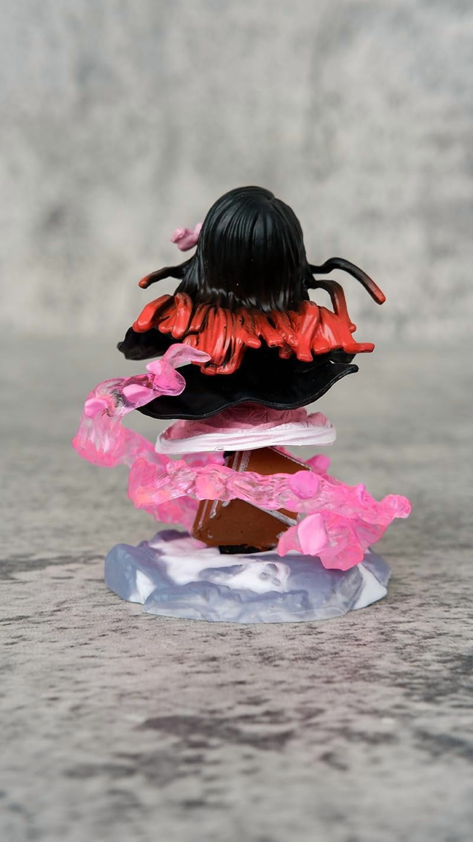 New Tanjirou, Nezuko Figure Statues 10cm/3.9inch PVC Character Figurine Cosplay Action Figures Model Collectible Anime Ornament (Kamado Nezuko)