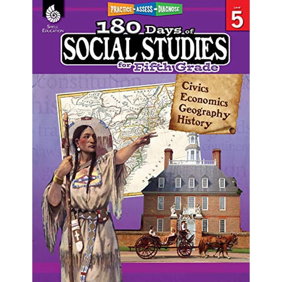 Pre-Owned 180 Days of Social Studies for Fifth Grade: Practice, Assess, Diagnose (180 Days of Practice) Paperback