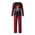 thumbnail image 2 of Meihuid Matching Family Pajamas Sets Christmas PJ's with Letter and Plaid Printed Long Sleeve Tee and Bottom Loungewear, 2 of 6