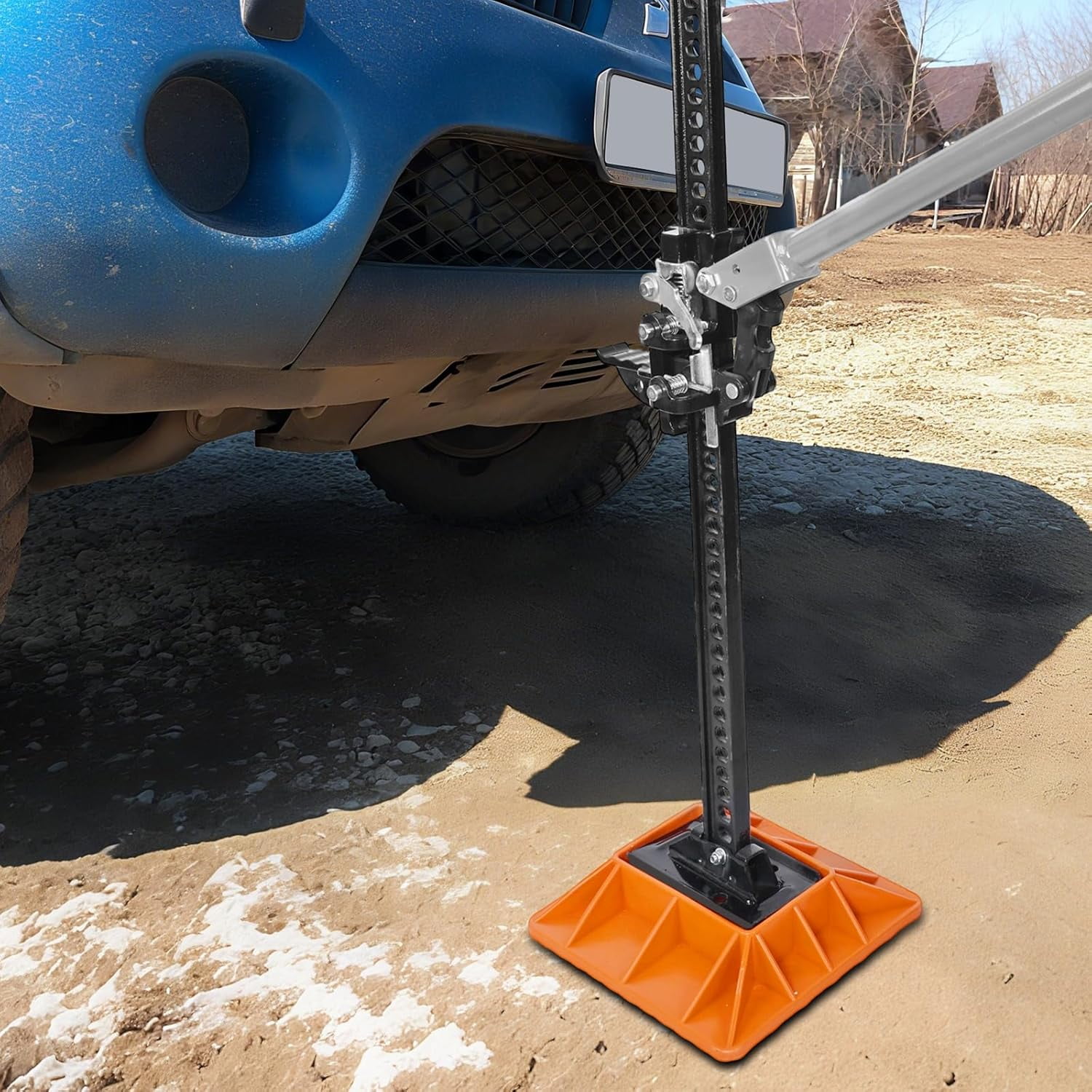 Nilight Off-Road Jack Base, Farm Jack Base Stand Plate Recovery Accessories,11.5" x 11.5", Orange