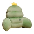 thumbnail image 3 of Cojín de respaldo Cojín de silla con reposabrazos Cojín de cintura para la comodidad de la cama Respaldo de felpa Verde, 3 of 9