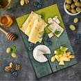 thumbnail image 5 of Yellow Cutting Board, Wooden Board Paint Splashes Brush Stroke Grunge Design Elements, Decorative Tempered Glass Cutting and Serving Board, Small Size, Yellow Grey, by Ambesonne, 5 of 5