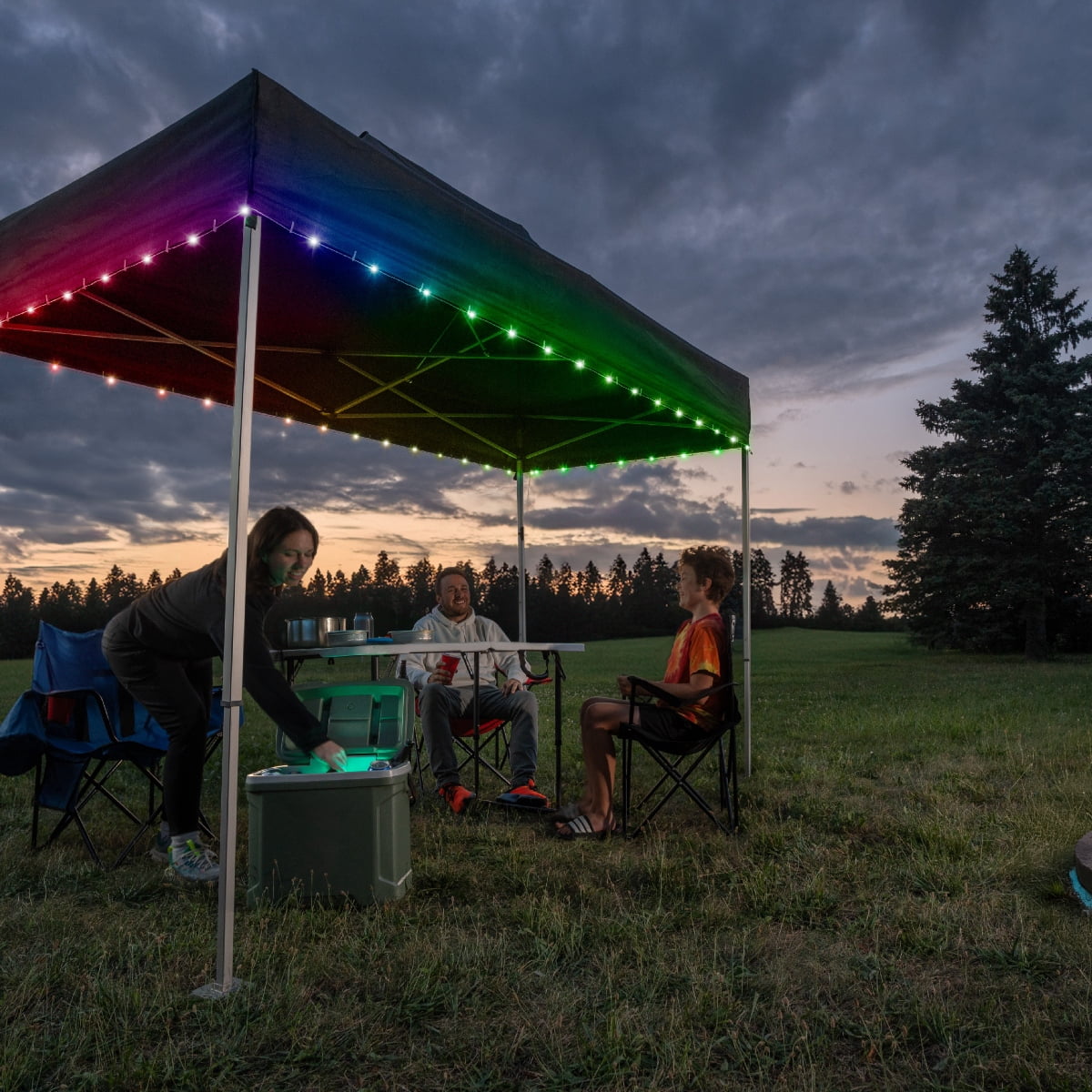 Brightz CanopyBrightz LED Tent Lights – 40ft String for 10x10 Tents - Color Select
