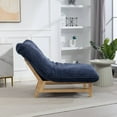 thumbnail image 5 of Bean Bag Chair for Adults with Down Filling Accent Armless Lazy Sofa Comfy Lounge Chairs, Sleeper Reading Chair for Living Room, Blue, 5 of 6