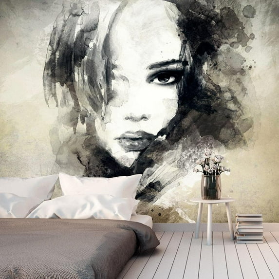 Tiptophomedecor Abstract Wallpaper Wall Mural - Mysterious Girl