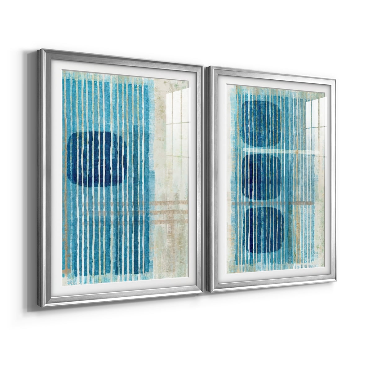 Wexford Home Blue Blue Horizon I Premium Framed Print, 26.5" x 36.5" - Ready to Hang, Silver (Set of 2)
