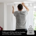 thumbnail image 3 of MERIVILLE 1" Single Curtain Rod Set, Adjustable 84–120 Inches, Ball Finials, Glossy White, 3 of 10