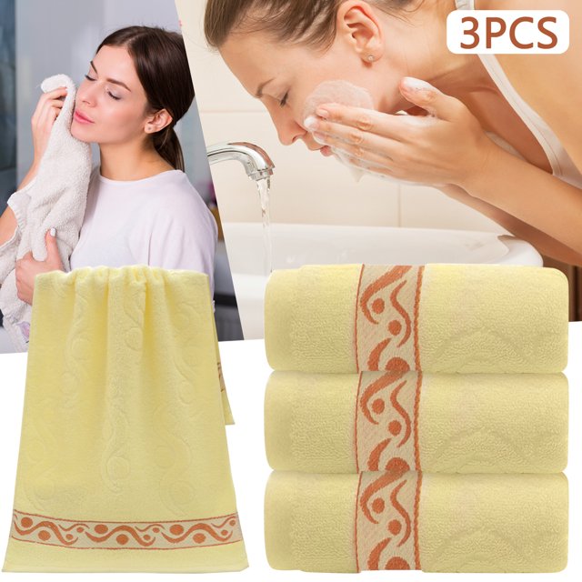 Cqxid Towel Under $10 3PC Towel Absorbent Clean And Easy To Clean Cotton Absorbent Soft Suitable For Kitchen Bathroom Living Room