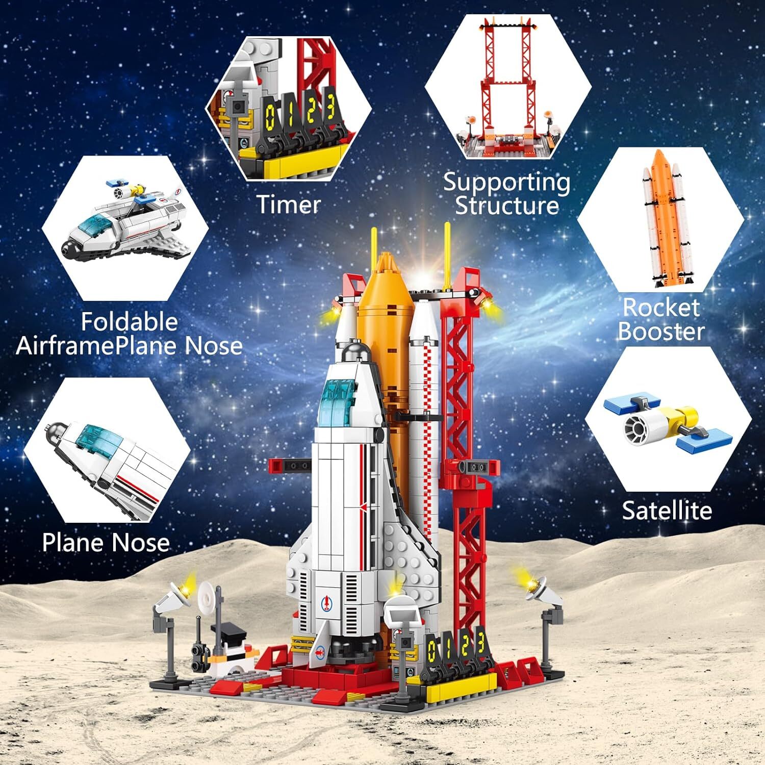 Space Exploration Shuttle Toys for 6 7 8 9 10 11 12 Year Old Kids