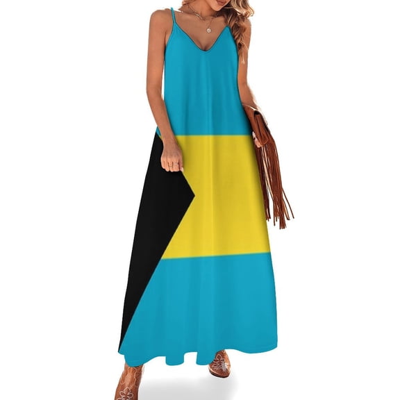 Bahamas Flag Sleeveless Dress Loose Women's Dress Dresses Luxury Evening Dresses