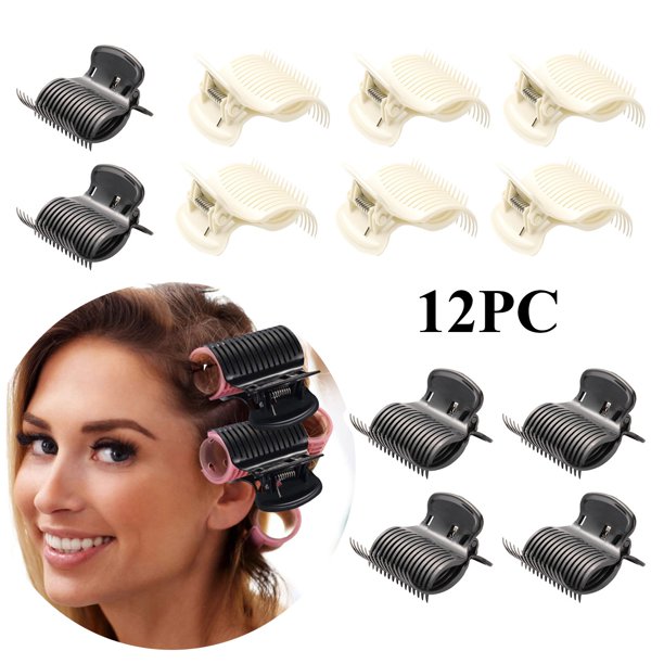 Feiboyy 12Pc Hair Rollers Clip Hot Roller Clips Hairdresser Hairdresser