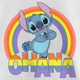 thumbnail image 2 of Girl's Lilo & Stitch Rainbow Ohana Graphic Tee White Medium, 2 of 4