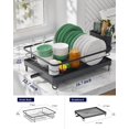 Dish Drying Rack for Kitchen Counter, 12.7''W x 16.7''L, Grey - Walmart.com
