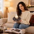 thumbnail image 5 of Fievgin Christmas Candle Rings, Artificial Snowy Pinecone Small Wreath for Holiday Table Centerpiece, 5 of 7