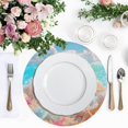 thumbnail image 4 of Ryvnso Seastar Conch on Beach Round Plate Mats Dining Table Placemat Set of 4 for Holiday Decoration, 4 of 7
