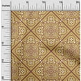 thumbnail image 2 of oneOone Georgette Viscose Gamboge Yellow Fabric Asian Ornamental Sewing Material Print Fabric By The Yard 42 Inch Wide, 2 of 5