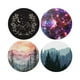 thumbnail image 1 of wonima11 Universal Collapsible Phone Grip & Stand Holder - 360° Rotating Foldable Sticker Mount for iPhone Android Smartphones Tablets 4 Pack - Moutain Moon Stars Purple Blue Galaxy Nebule, 1 of 1