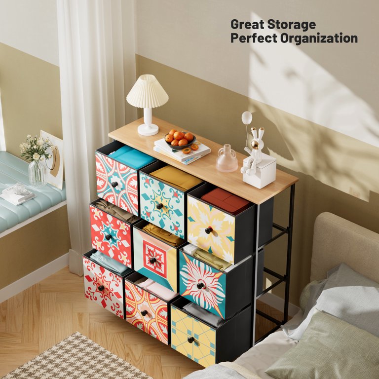 Drawer - 美品 DRAWER FALL ウールタートルネックカットソー WLIVE Minimalist Tall 11-Drawer Storage Fabric Dresser