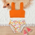 thumbnail image 5 of Piuwrlz Kids Swimsuit Girls Swimming Suit Sets Bikini Orange Size 10-11Years, 5 of 8