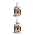 thumbnail image 2 of Yuarrent Candelero para exteriores a prueba de viento, farol colgante, decoraciones artísticas, candelabro artesanal, sala de estar, oficina, Blanco 2piezas, 2 of 6