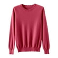 thumbnail image 4 of Womens Sweaters Womens Fall Tops Elegant Lace Crewneck Pullover Sweater Long Sleeve Knitted Top for Autumn Winter Casual Tunic Blouse Soft Comfortable Daily Wear, 4 of 4