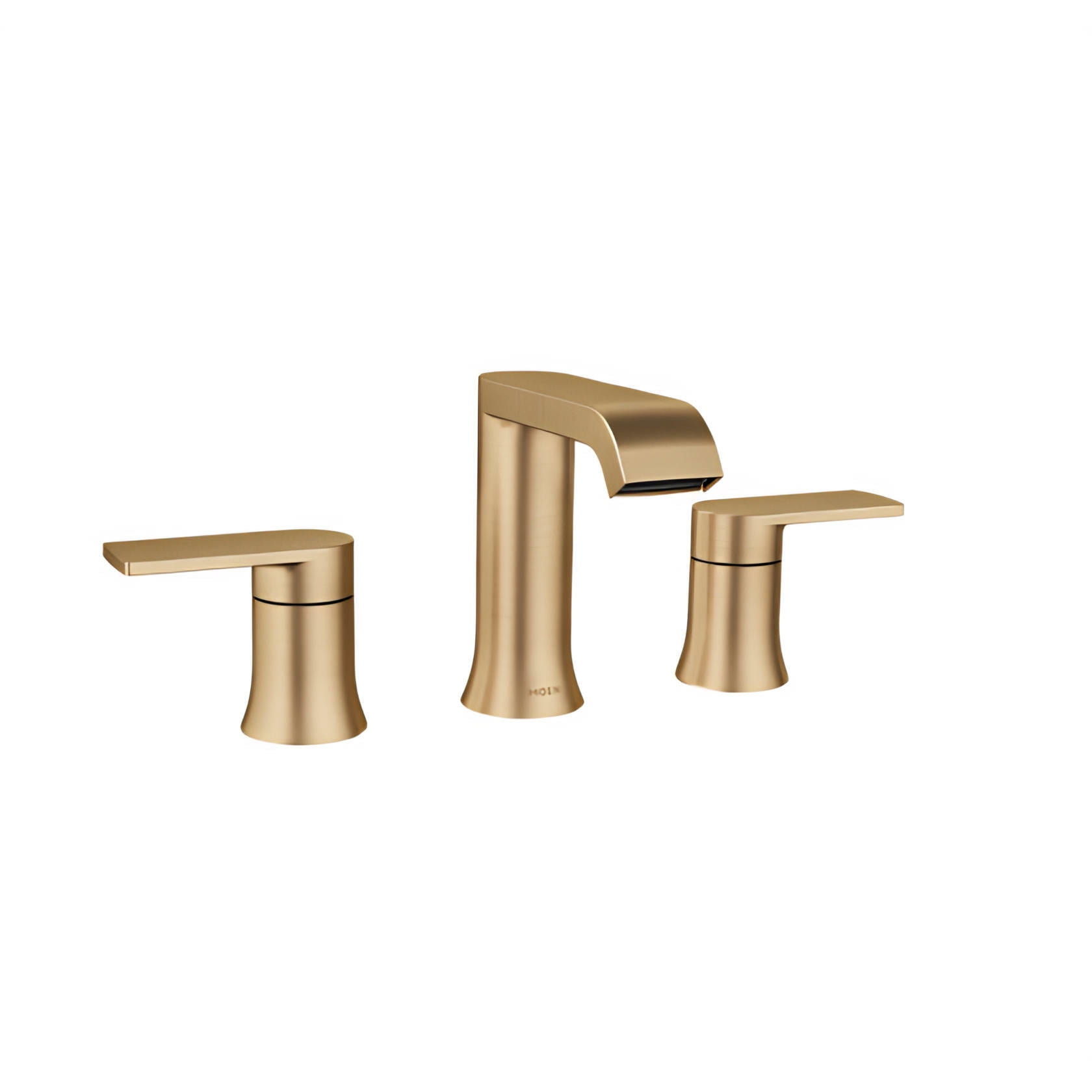 Moen GENTA 8 in. Widespread Double Handle Bathroom Faucet in Bronzed Gold Valve Included