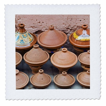 3dRose Pottery Pans for sale, Market, Marrakech, Morocco - AF29 NTO0272 - Nico Tondini - Quilt Square, 12 by (Best Way To Quit Pain Pills)