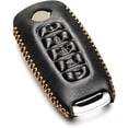 thumbnail image 3 of Vitodeco Genuine Leather Smart Key Fob Case Compatible with Nissan Sentra, Versa, Rogue, Pathfinder, Murano, Kicks, Ariya, Armada (5-Button, Black), 3 of 5