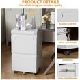 thumbnail image 4 of 2 Drawer Mobile File Cabinet with Lock, Heavy Duty Steel Under Desk Filing Cabinet for Home Office, Anti-Tip Design with 5 Casters, Assembly Required, 4 of 8