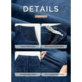 thumbnail image 5 of DOKOTOO Women's Maternity Jeans Elastic Waist Baggy Barrel Jeans Side Panel Loose Denim Stretch Pants for pregnancy women, 5 of 10