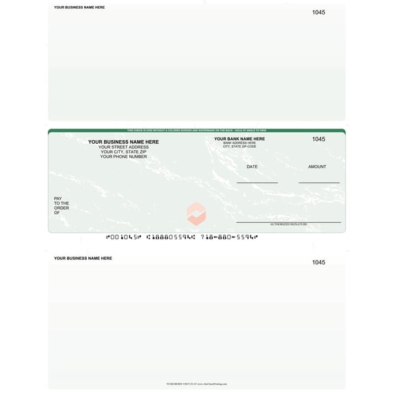 ABC Laser Business Checks – Checks In the Middle, Marble Gold - 100