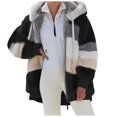 thumbnail image 2 of 2022 Chamarra Con Capucha De Las Mujeres Otoño Invierno Multicolor Costura Corta Suelta Felpa Sudadera De Lanapangjing, 2 of 3