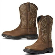 ARIAT BMVY9 Mens WorkHog XT Cottonwood Work Boot Dark Earth/Brick 9 Wide