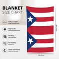 thumbnail image 3 of Puerto-Rico Flag Flannel Fleece Blanket All Season Flannel Throw For Sofa Bed Car Outdoor Home 32x48 Inch, 3 of 6