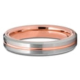 thumbnail image 2 of 4mm Rose Gold Tungsten Ring,Tungsten Wedding Ring,Rose Gold Wedding Band,Unisex Tungsten Ring,Comfort Fit, 2 of 4