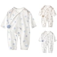 thumbnail image 2 of Fengactive Baby Kimono Romper Long Sleeve Side Snap Crossover Jumpsuit with Hook and Loop Closure, 2 of 3