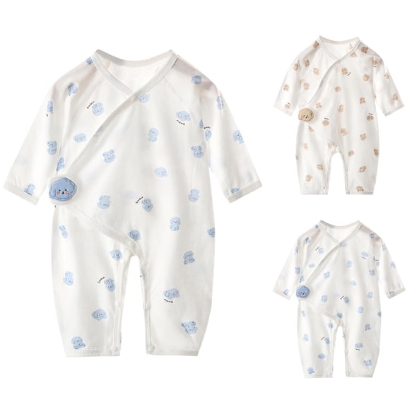 QSXADF Newborn Bodysuits Infant Girls Rompers Solid 1 Piece Lightweight Summer Soft Infant Outfits