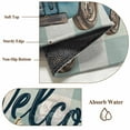 thumbnail image 6 of Round Rugs 7 Ft, Blue Truck Spring Floral Non Slip Area Rugs for Kitchen Bedroom Entryway, Teal Plaid Butterflies Vintage Washable Carpet Runner Rug Floor Mats for Bedroom Home Decor, 6 of 9