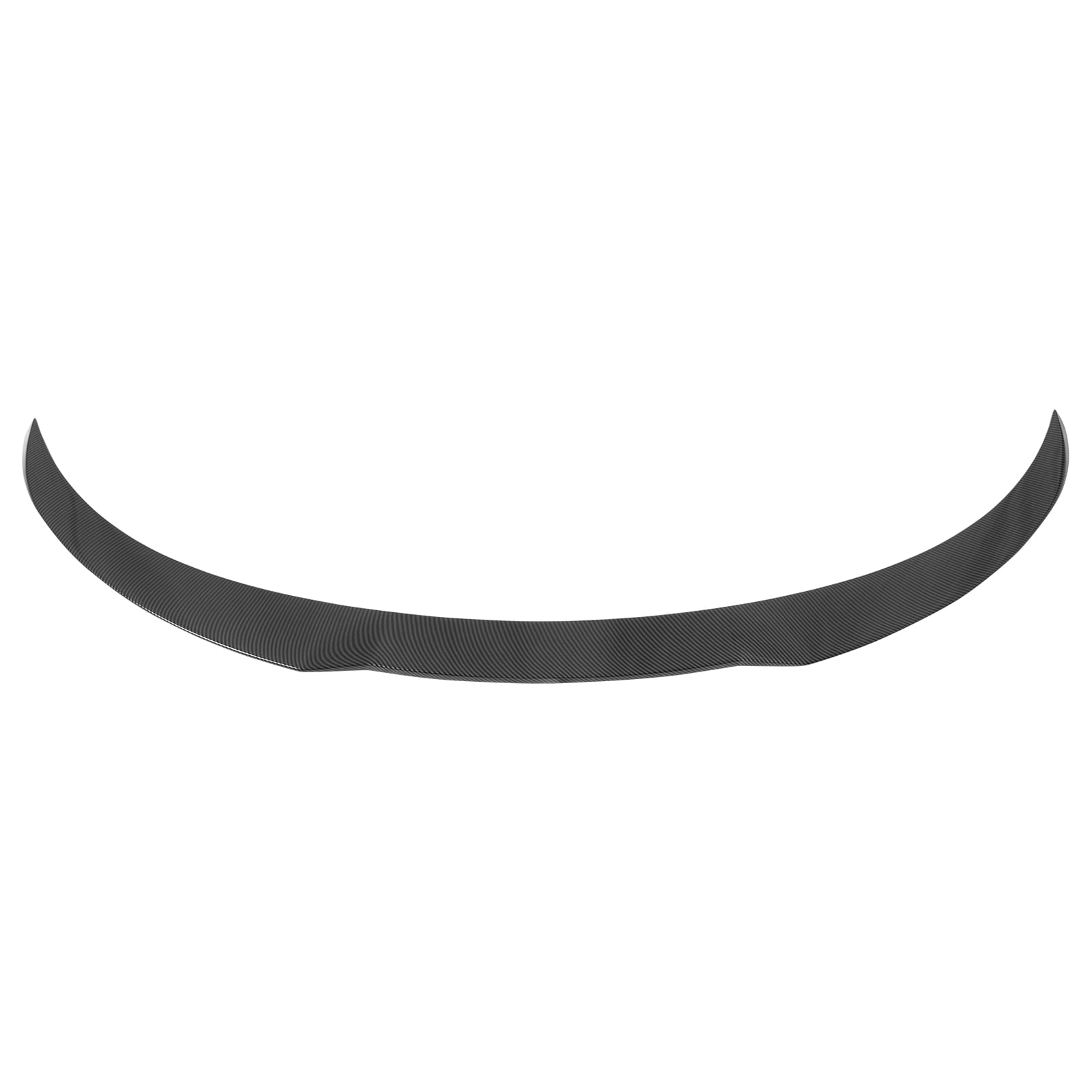 Ikon Motorsports Trunk Spoiler Compatible with 2025-2026 Tesla Model Y Juniper, IKON Style Carbon Fiber Print ABS Plastic Rear Trunk Lid Spoiler Wing Lip
