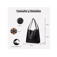 thumbnail image 2 of Bolso Para Mujer De Cuero Bolsa Tote Dama Bandolera Hombro Xtellar negro, 2 of 4