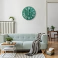 thumbnail image 6 of Elegant Designs 23" Large Wood Plank Coastal Rustic Wall Clock, Dark Aqua Wash, 6 of 8