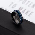 thumbnail image 4 of Anillo relajante para ansiedad para hombres, Anillos giratorios De acero inoxidable, anillo De articulación De cadena libre, accesorios, 4 of 4