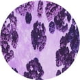 thumbnail image 1 of Ahgly Company Machine Washable Indoor Round Transitional Violet Purple Area Rugs, 4' Round, 1 of 7
